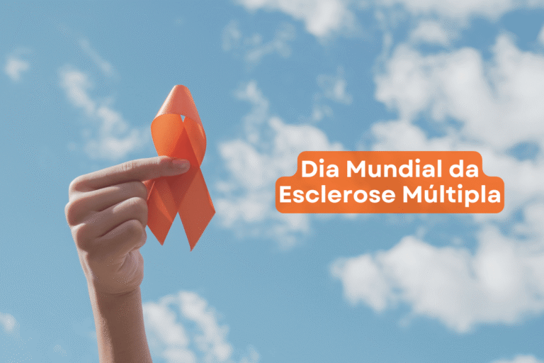 Laço laranja representando o dia mundial da esclerose múltipla