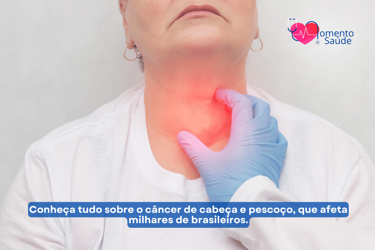 Mulher com problema na tireoide sendo analisada por médico + subtítulo